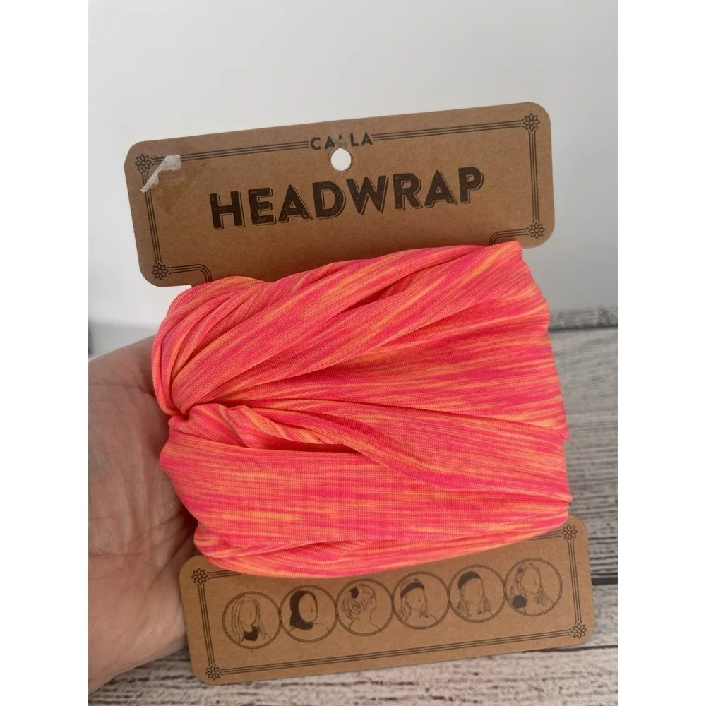 Calla Headwrap Womens One Size Sporty Hot Pink And Orange‎ Multi Use Headwrap